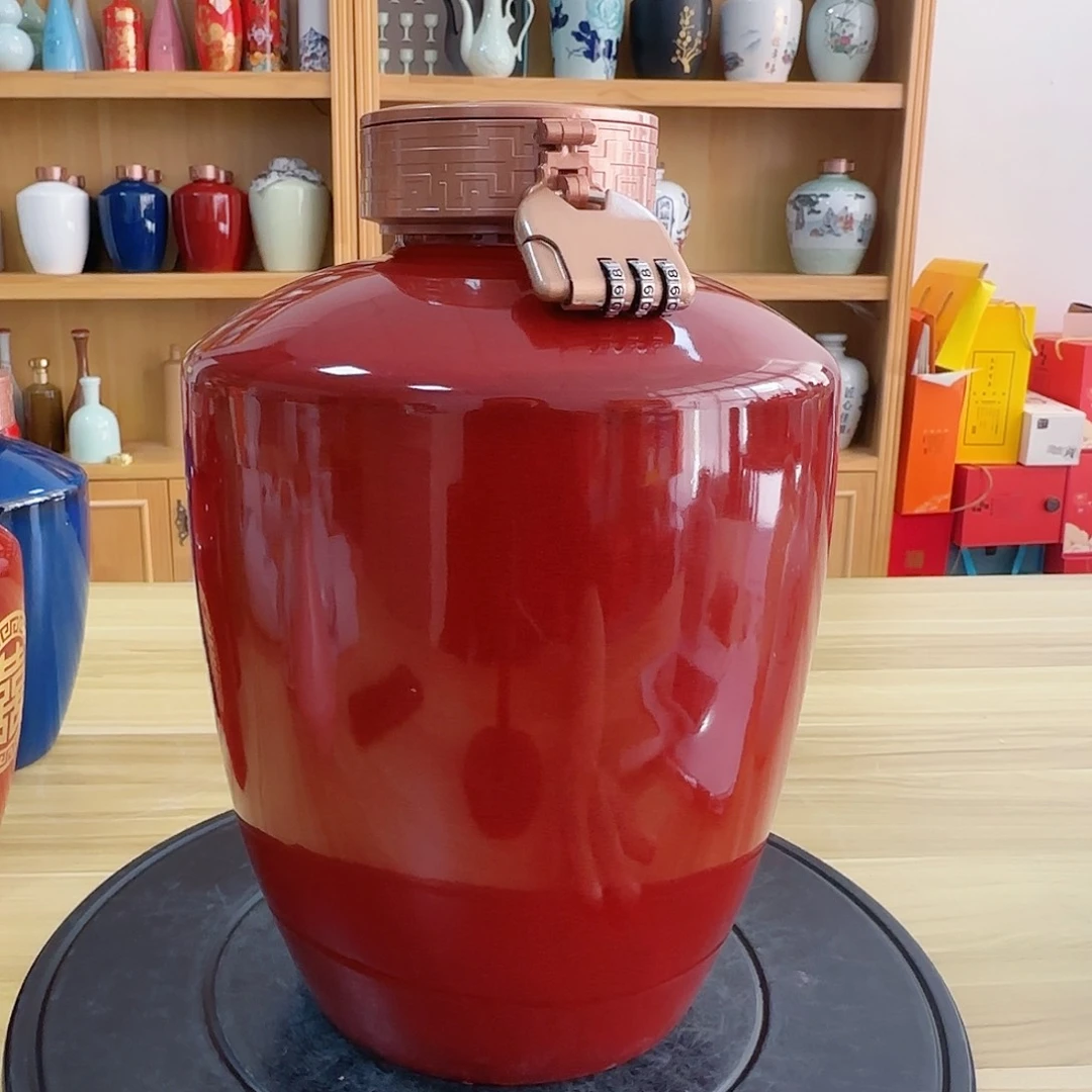 5斤装窑变红酒坛看图
