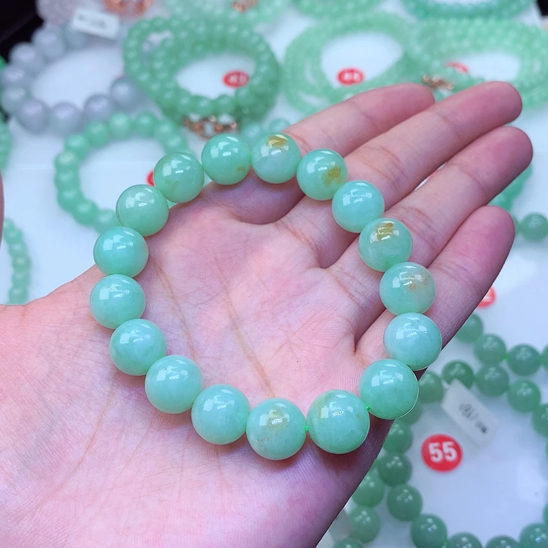 时***。翡翠未镶嵌毛衣链