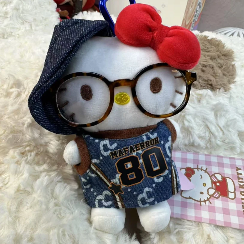 正版三丽鸥hellokitty包包挂件球衣可爱毛绒包挂公仔挂饰礼物