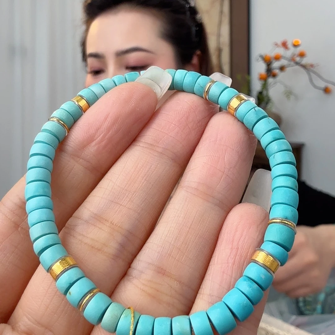 绿松石18K金镶嵌珠宝奇石