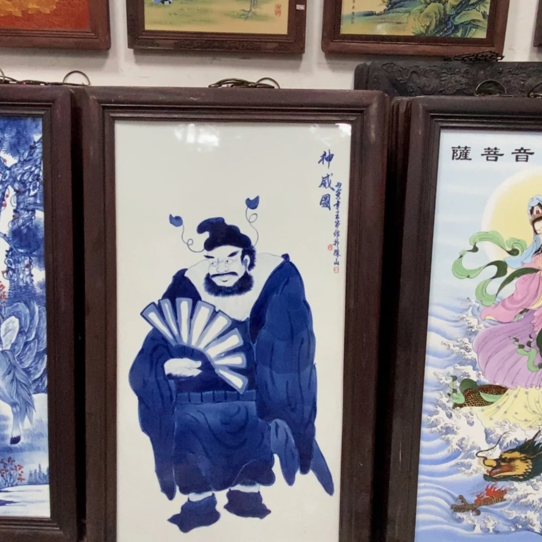 瓷片90*52*1景德镇瓷板画柴窑烧制