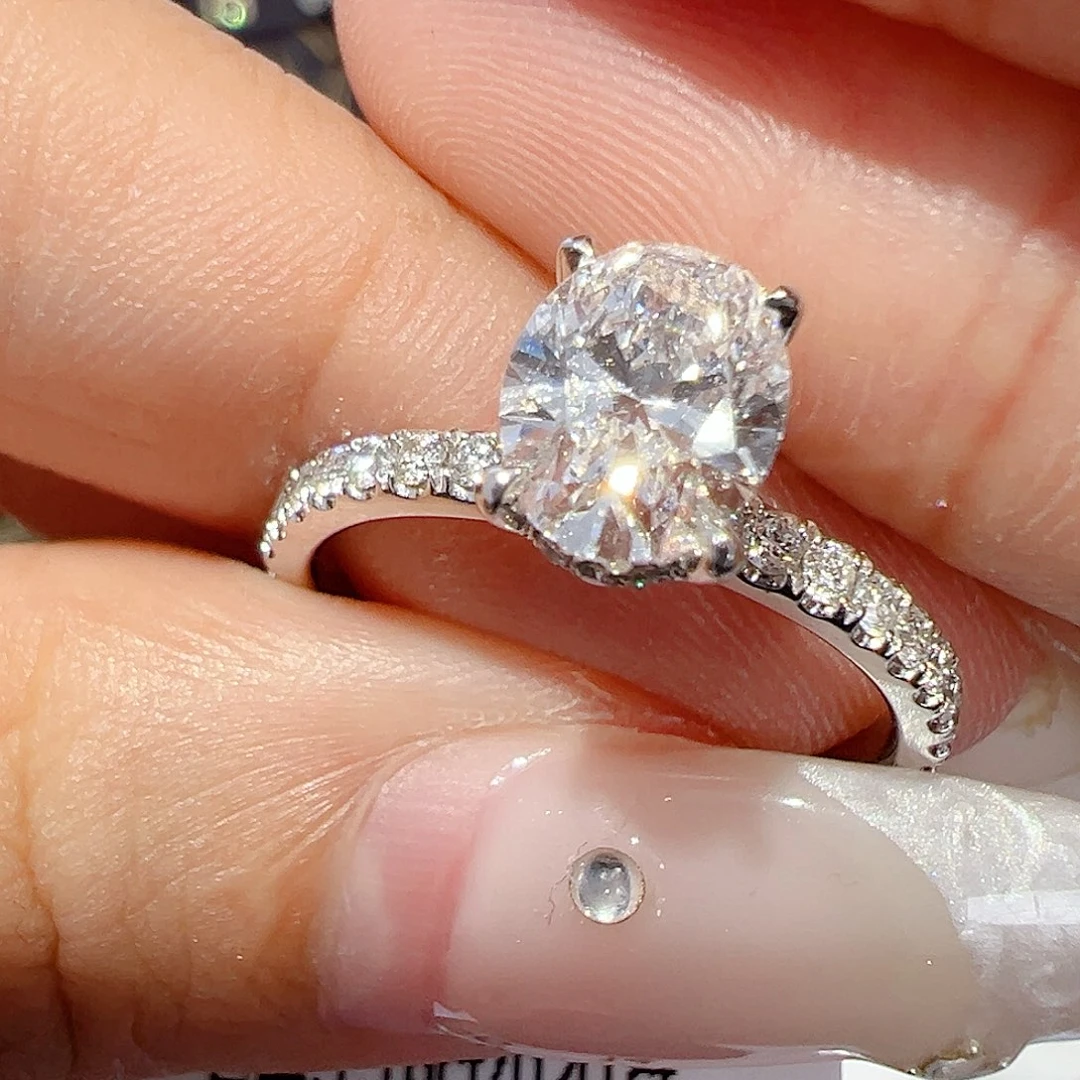 实验室培育钻石18K金镶嵌1.16