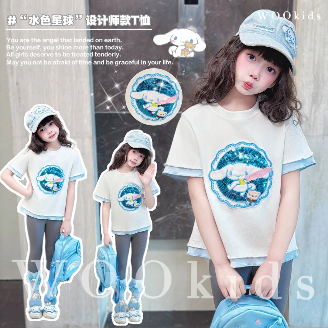 现货-WOOkids8 【闪闪玉桂】亲子兄妹童装高定短袖T恤 W25011706