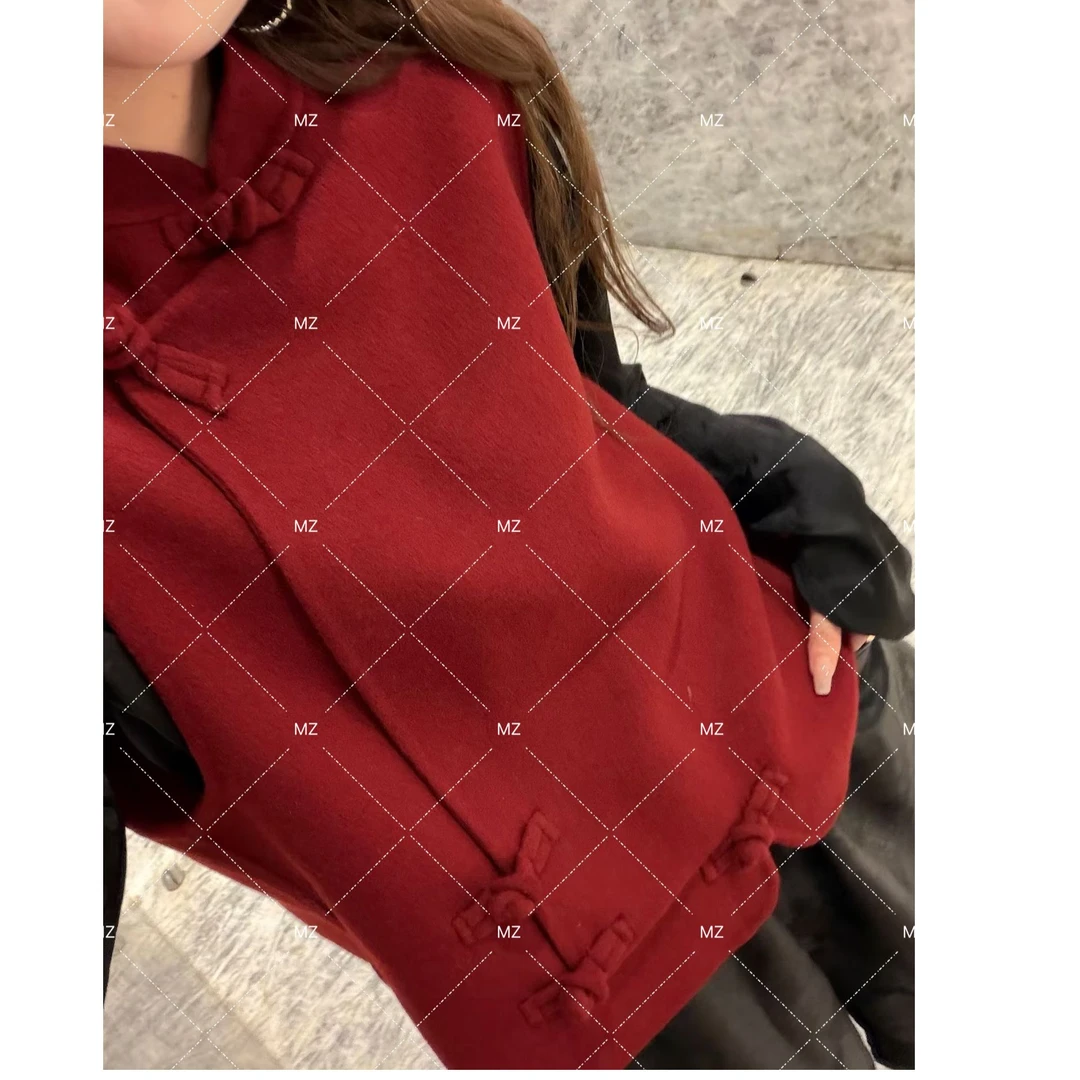 【格子家】新中式民族风洋气盘扣马甲B645