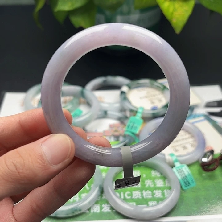 翡翠未镶嵌手镯555657 36