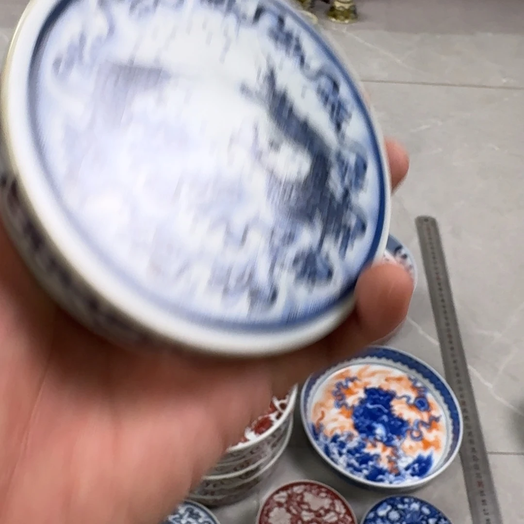 杯青花鱼化龙盖置