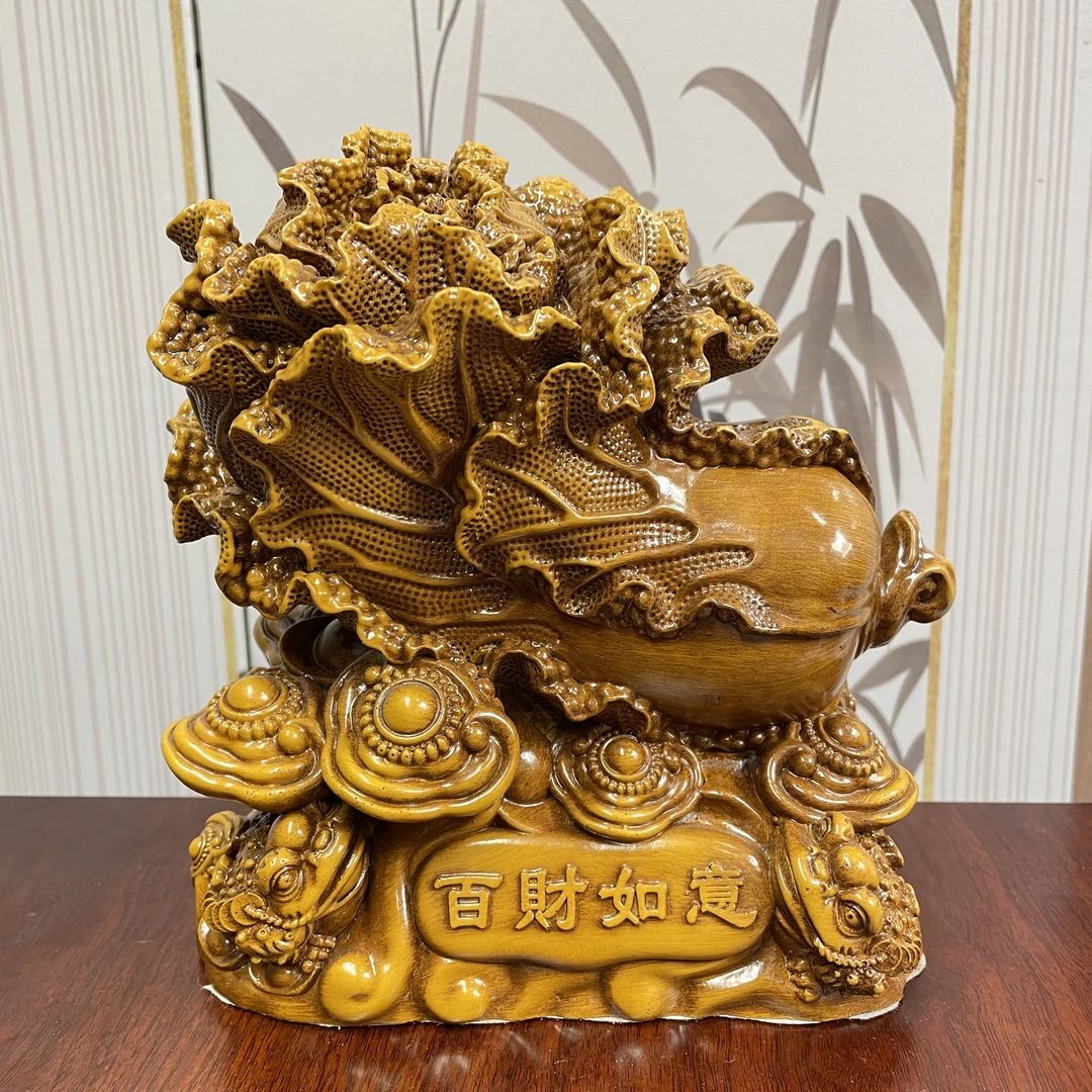 福利百财如意白菜桌面摆件