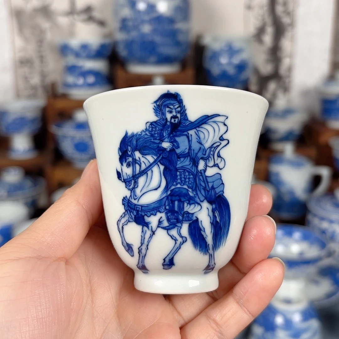 杯一**牙青花瓷器手绘作品杯