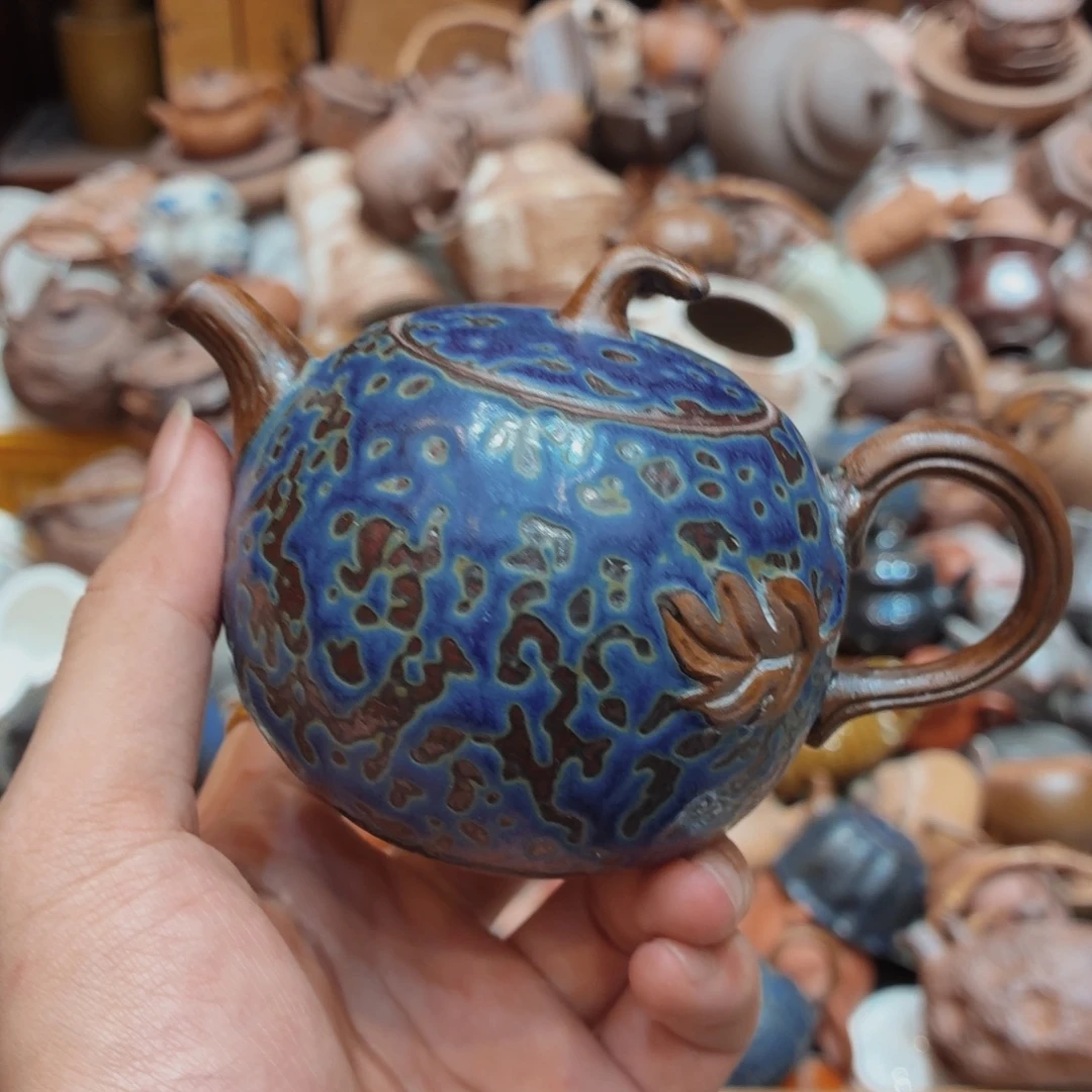 好***仔发绿色的这款茶壶