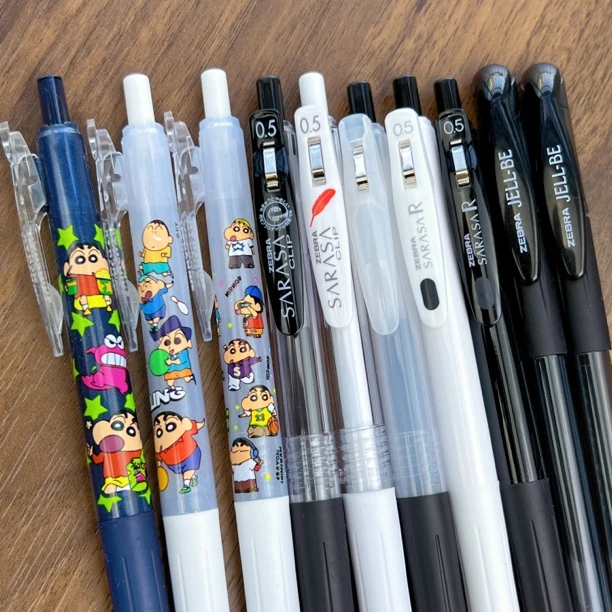 日系进口三方联名中性笔高颜值限定刷题考试黑色中性笔大合集