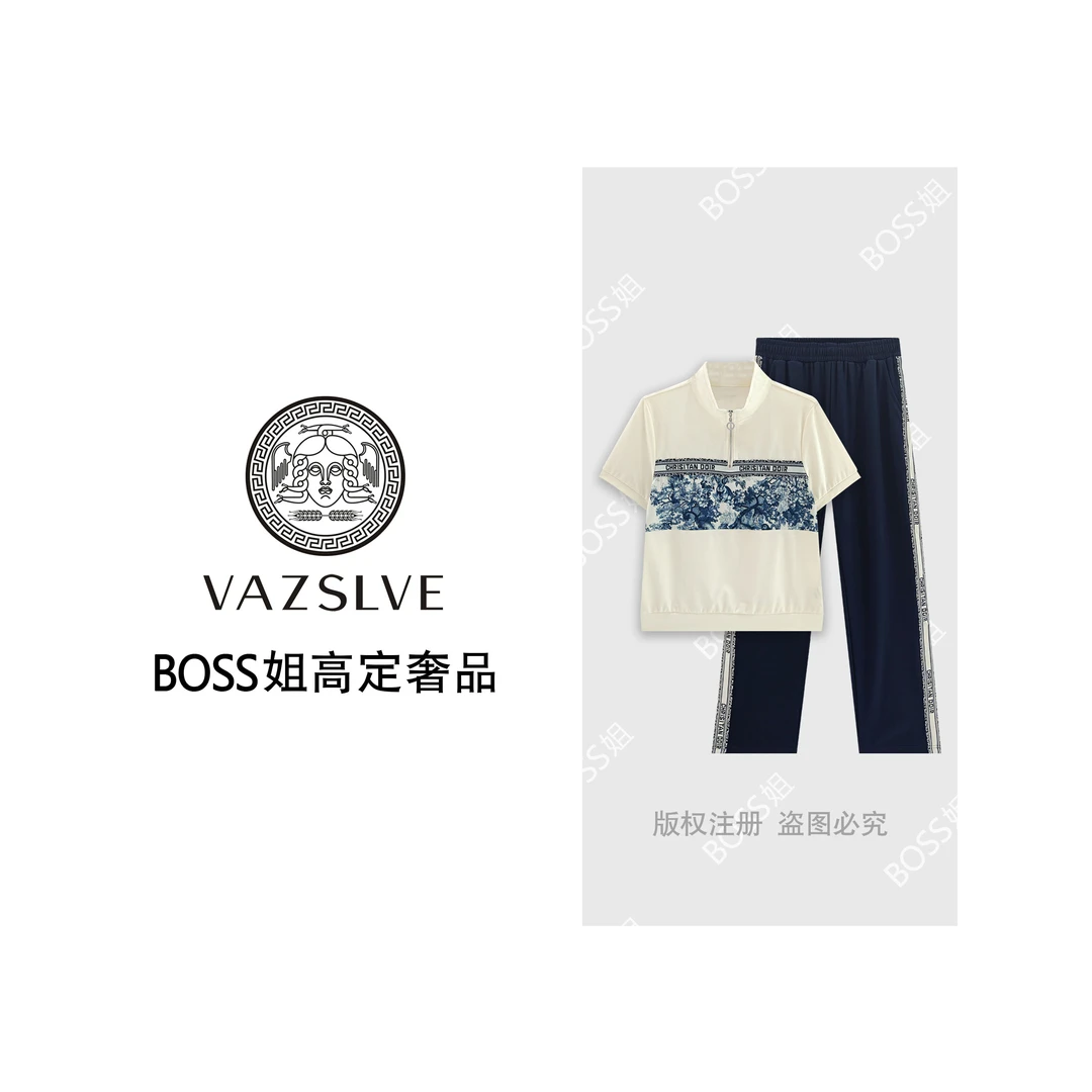 【VAZSLVE/原创设计】重工织带拼接设计感休闲百搭套装TZ8825