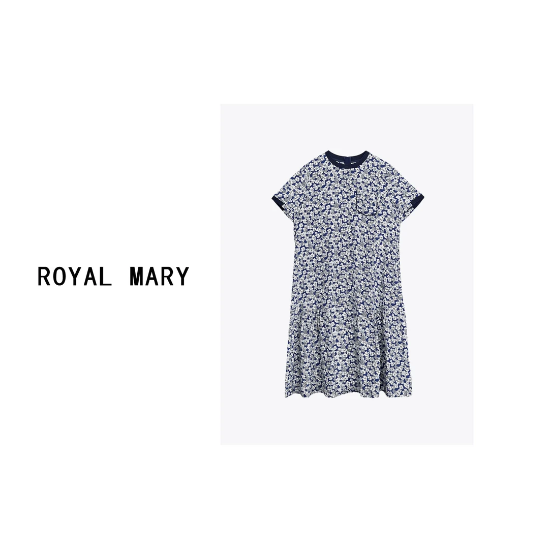 ROYAL MARY高奢时尚潮流气质优雅百搭休闲桑蚕丝连衣裙AMF296