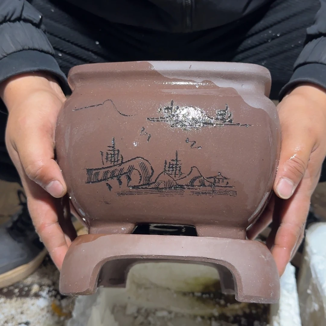 紫砂花盆口径20厘米