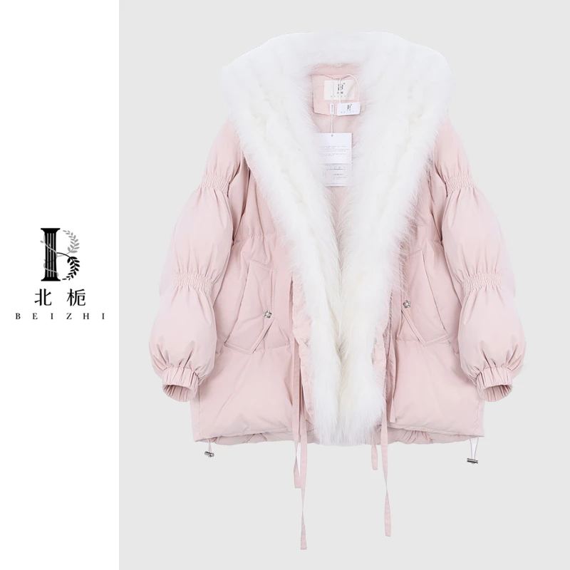 【猫系女友】大狐狸毛系带羽绒服811171