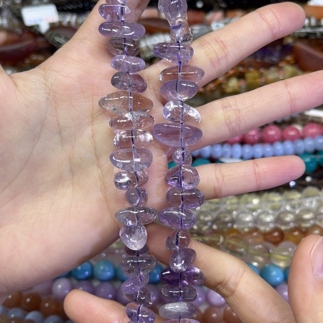 玛瑙/玉髓散珠天然玻利维亚紫水卡13到18长条38厘米