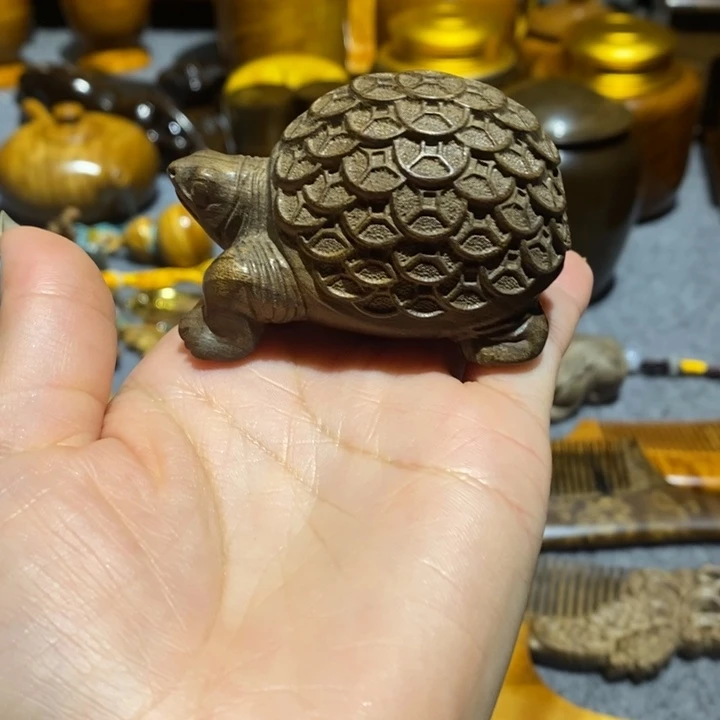 金丝楠实木整料金钱龟