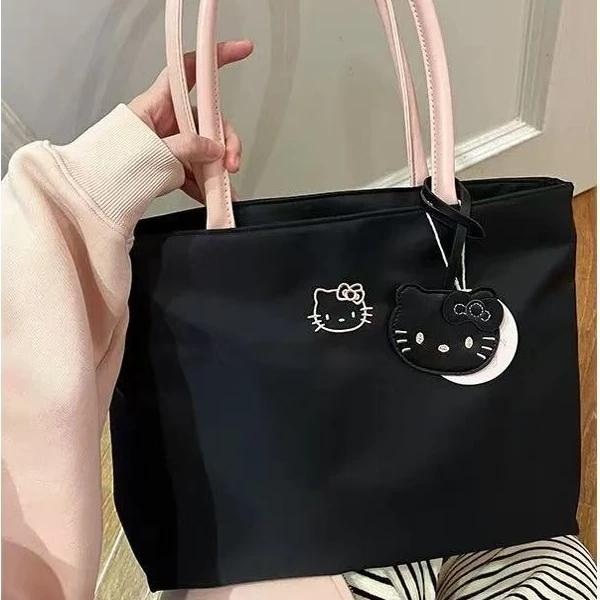 大容量kitty刺绣手提包可爱精致通勤包2025新款轻便手拎包女mck