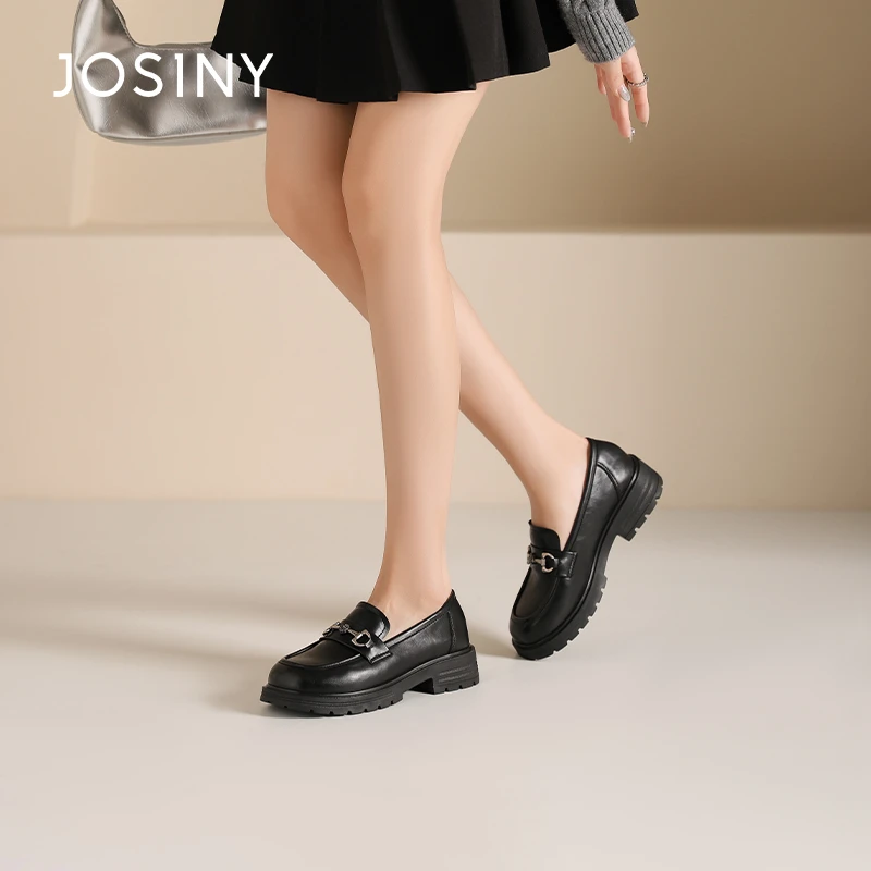 卓诗尼2025春季新款外出流行轻奢休闲时尚百搭厚底女鞋上班族