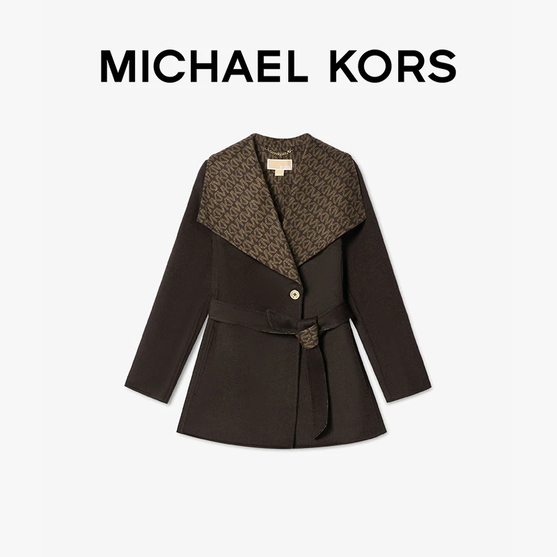 MICHAEL KORS MK 女士中长款大衣外套 含腰带