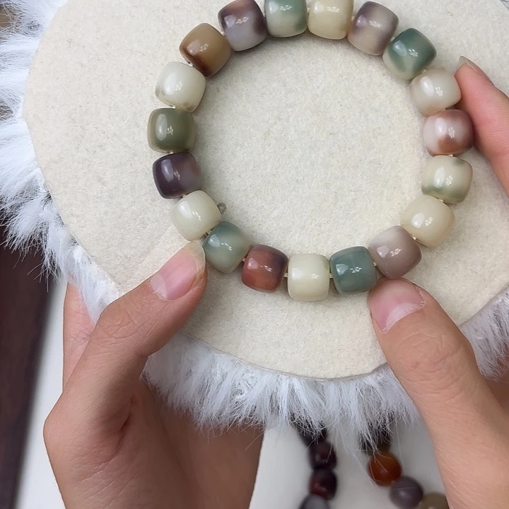 菩提根/象牙果手串卡13水磨正桶花皮