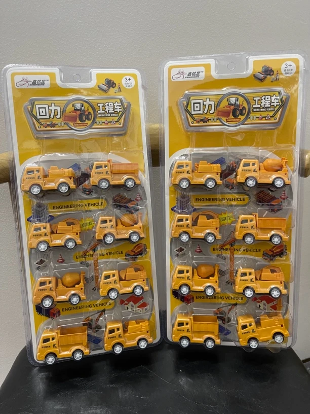 儿童惯性回力玩具车仿真挖土工程车回力汽车套装小车地摊货源批发