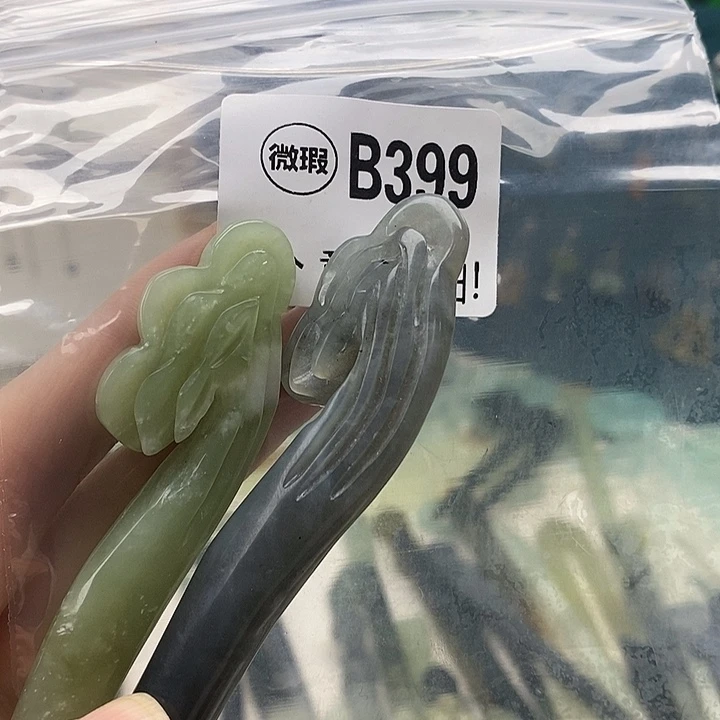 合金蛇纹石玉发簪花**ᝰ