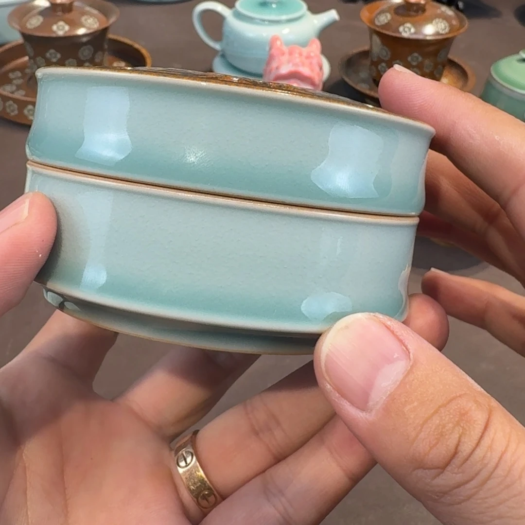 杯老*哥龙泉青瓷茶具微瑕