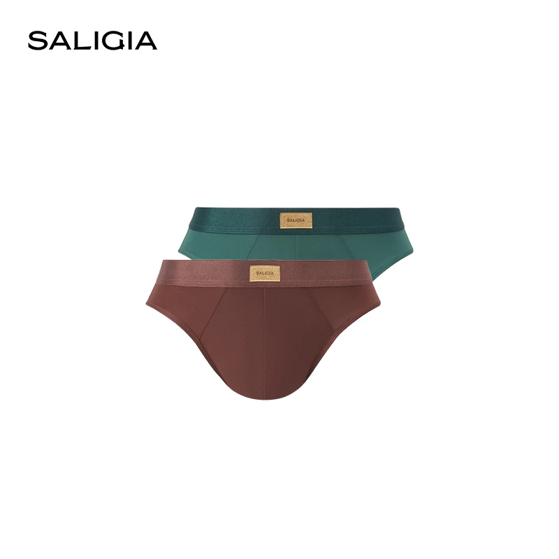 SALIGIA夜欲流光钻感光泽顺滑平纹织物男士三角内裤