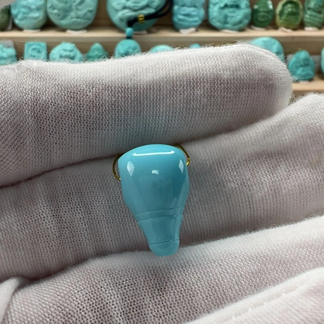 未镶嵌绿松石三通10.2x17mm