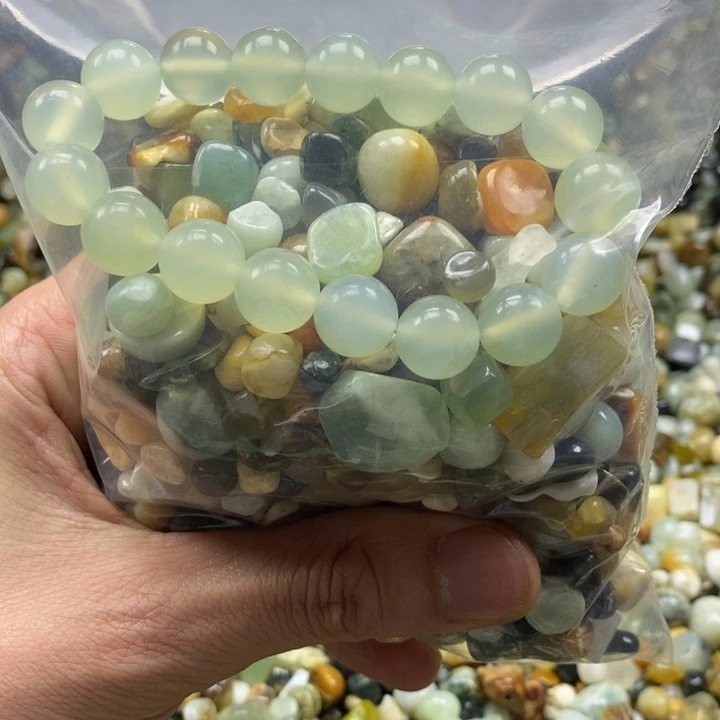 蛇纹石玉鱼缸石未镶嵌