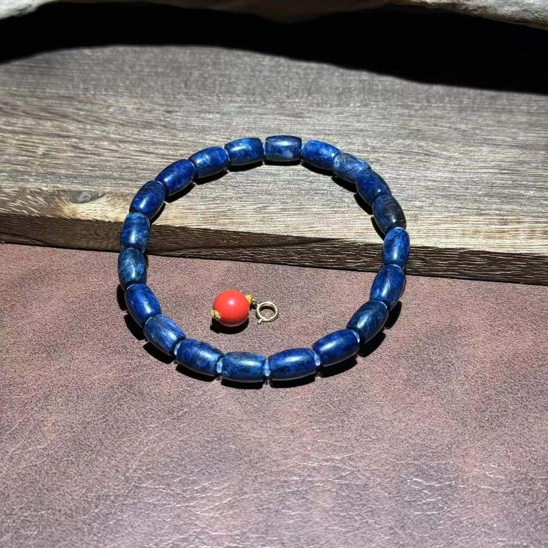 【祁恩珠宝】星际蓝桶珠单圈D011101-多样性发其一