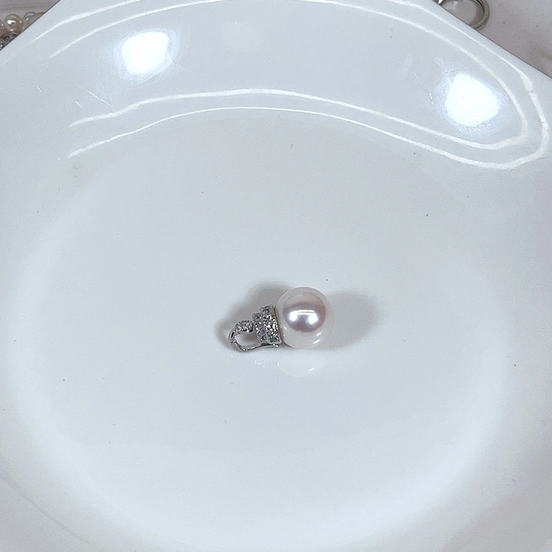 淡水珍珠银S925镶嵌颈饰