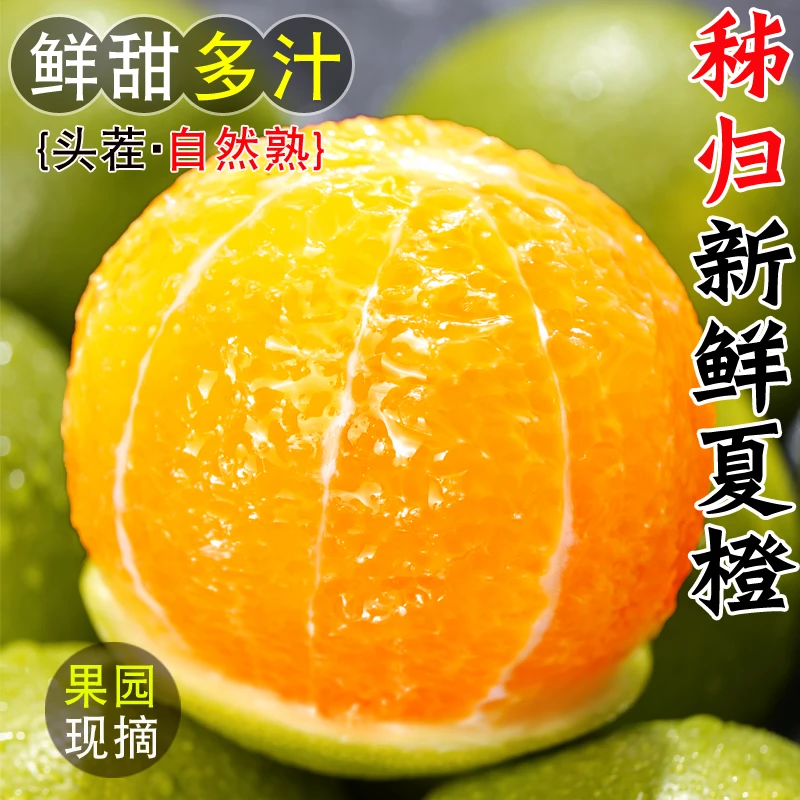 夏橙子新鲜水果当季整箱2/5/9斤冰糖橙超甜正宗秭归现摘榨汁甜橙