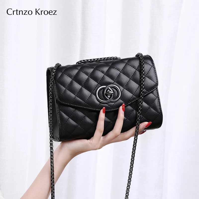 【CrtnzoKroez官方正品】小包包女包2025新款菱格包单肩斜挎包