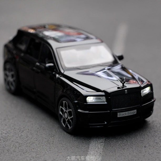 BB版库里南黑武士仿真车模合金模型静态摆件越野车礼品摆件全开门