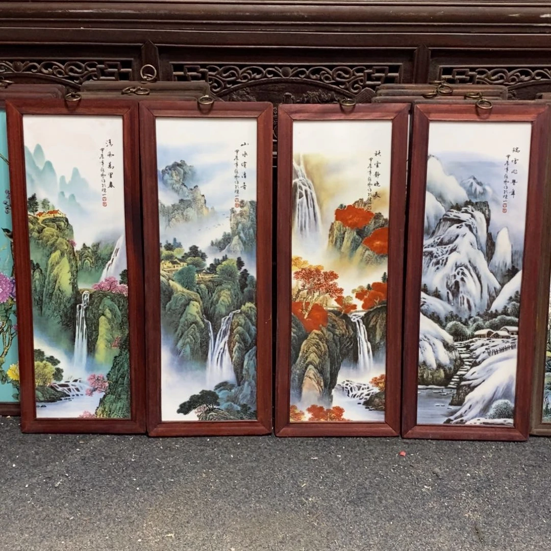 瓷片55*21*4 景德镇瓷板画柴窑烧制