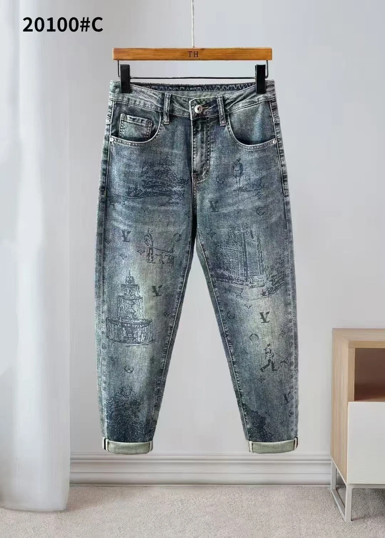 2025早秋季新款休闲时尚小脚牛仔裤20100