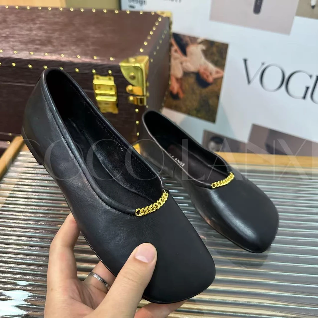 【茜妍】优雅气质真皮复古英伦风女士小单鞋韩系温柔软底25DX162LX