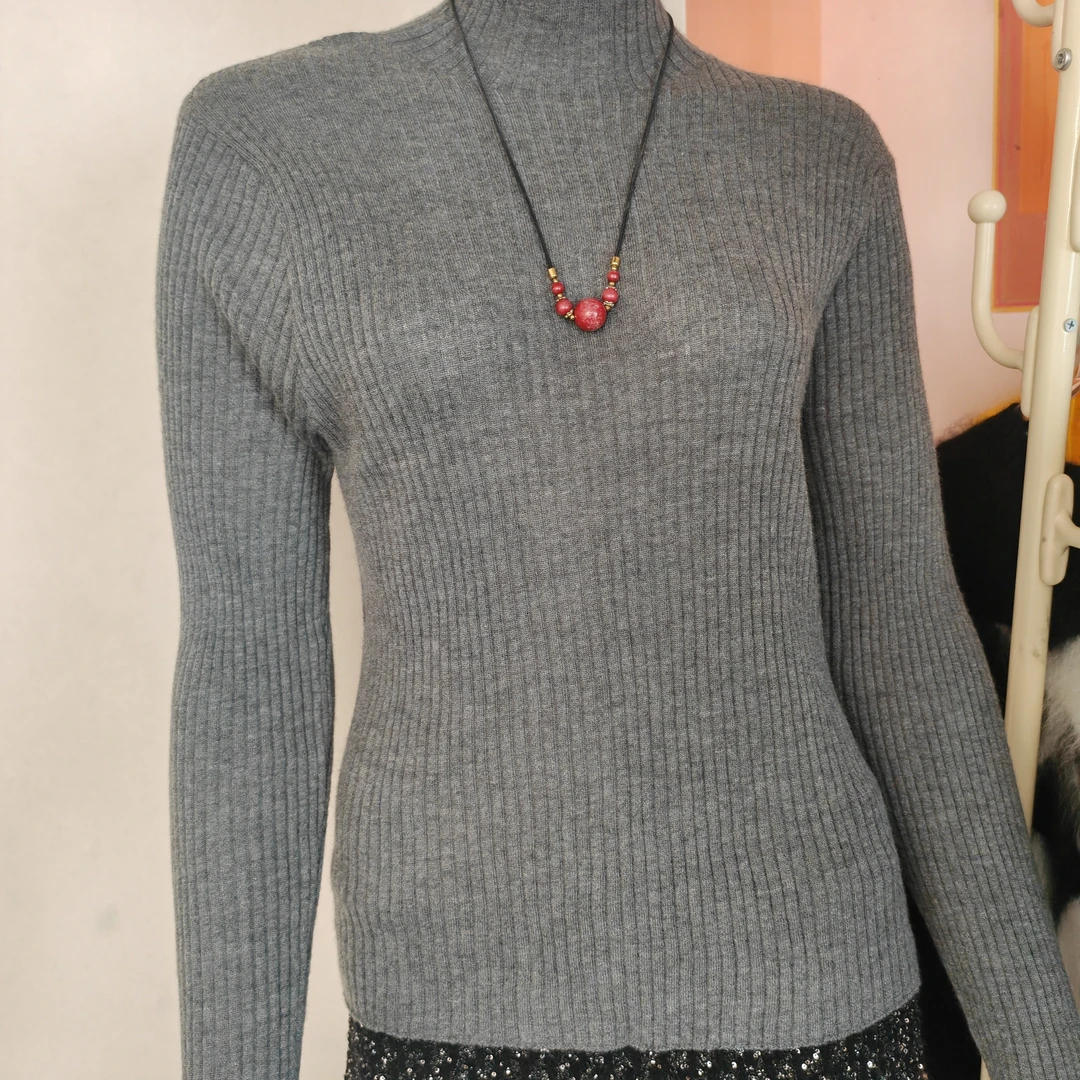 女款精纺羊绒弹力衫半高领羊绒衫打底衫