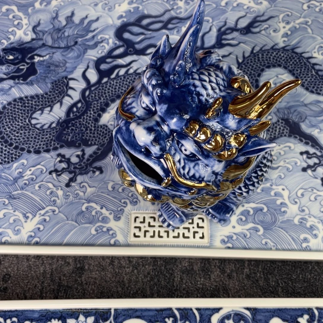 琥***雪景德镇陶瓷手工手绘