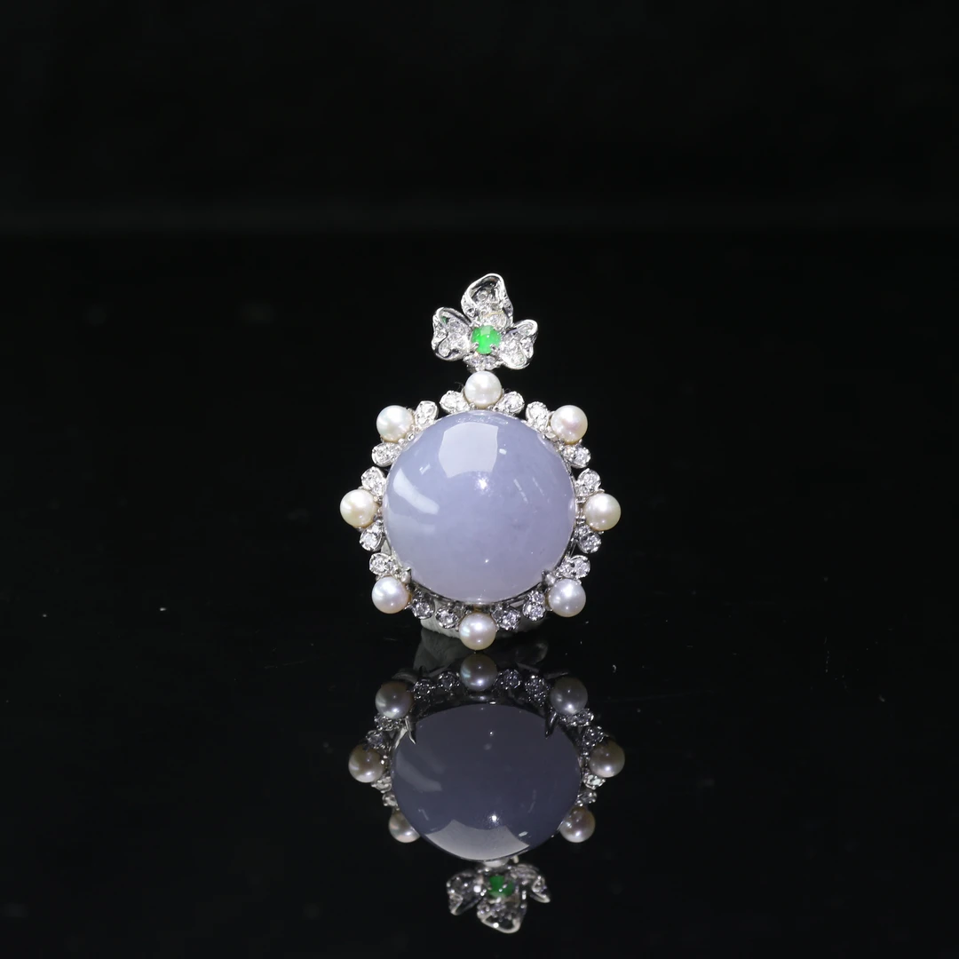 FC22天然缅甸A货18k紫蛋面吊坠/200544/保利厦门拍卖