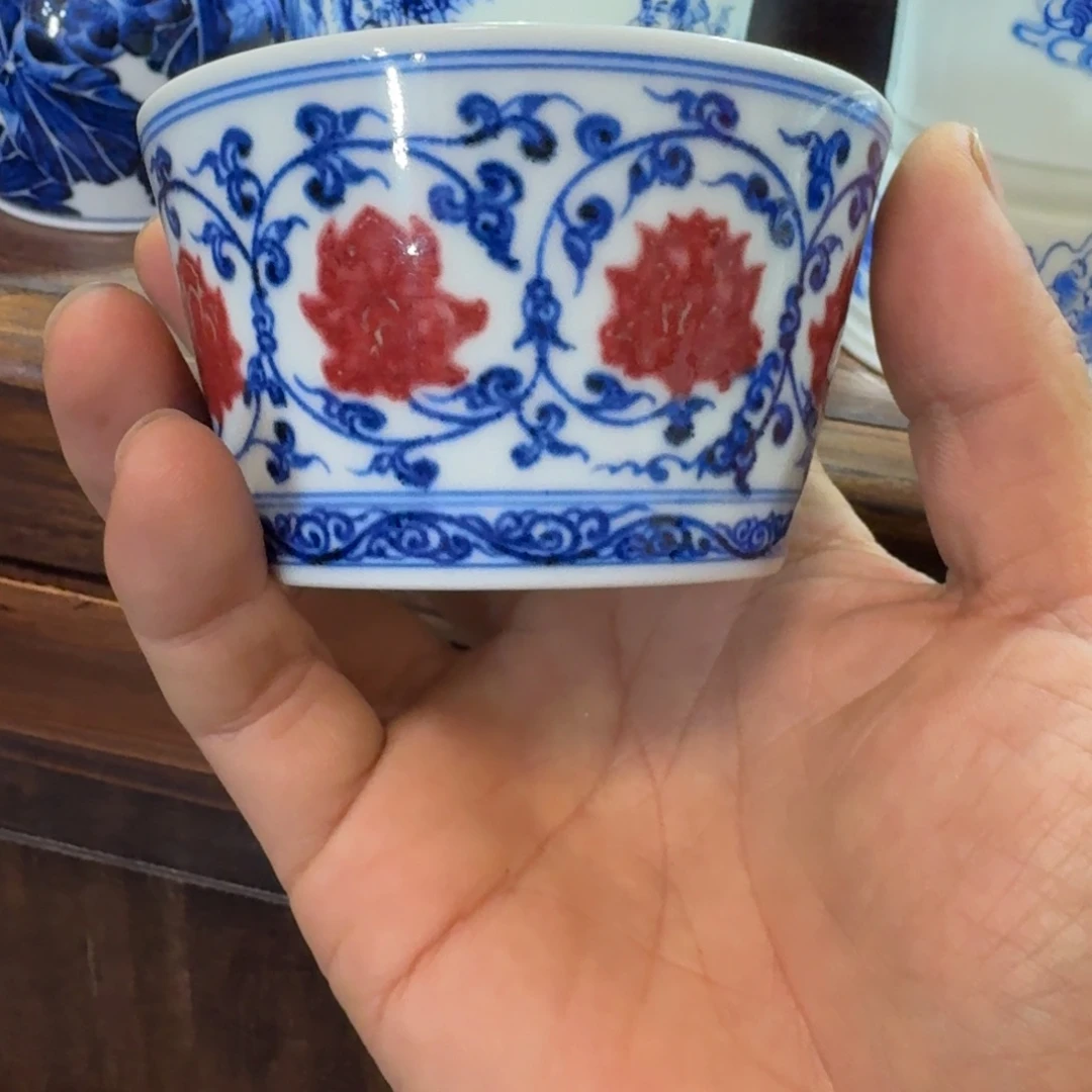 王***~瓷片当代景德镇陶瓷手绘茶具