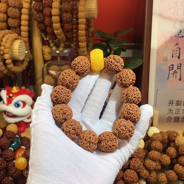 金刚菩提手串205原籽黄扣一物一图