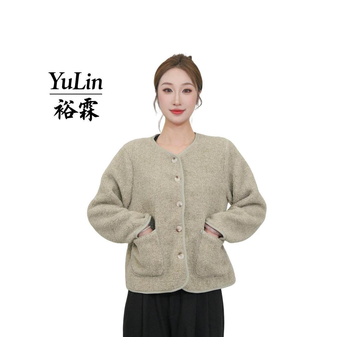 圆领百搭显瘦马甲外套女短款摇粒绒小香风温柔气质外套温柔气质