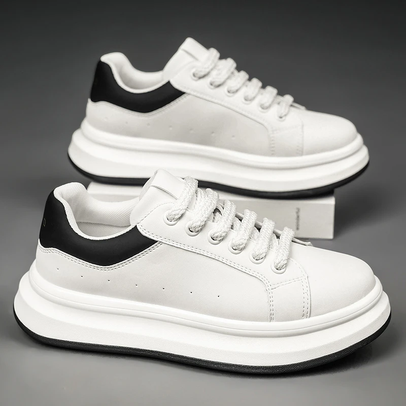 简约男鞋时尚男士板鞋厚底百搭小白鞋男款潮鞋男式休闲鞋MDM9220