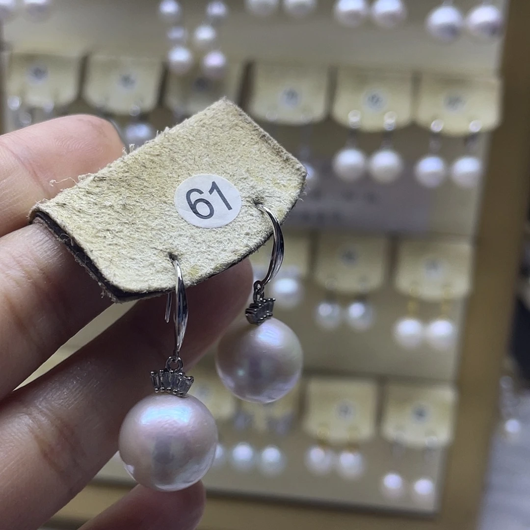 淡水珍珠耳饰银S925镶嵌