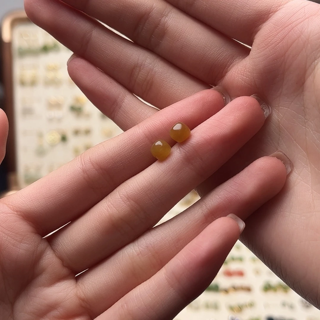 和田玉银S925镀金镶嵌耳饰