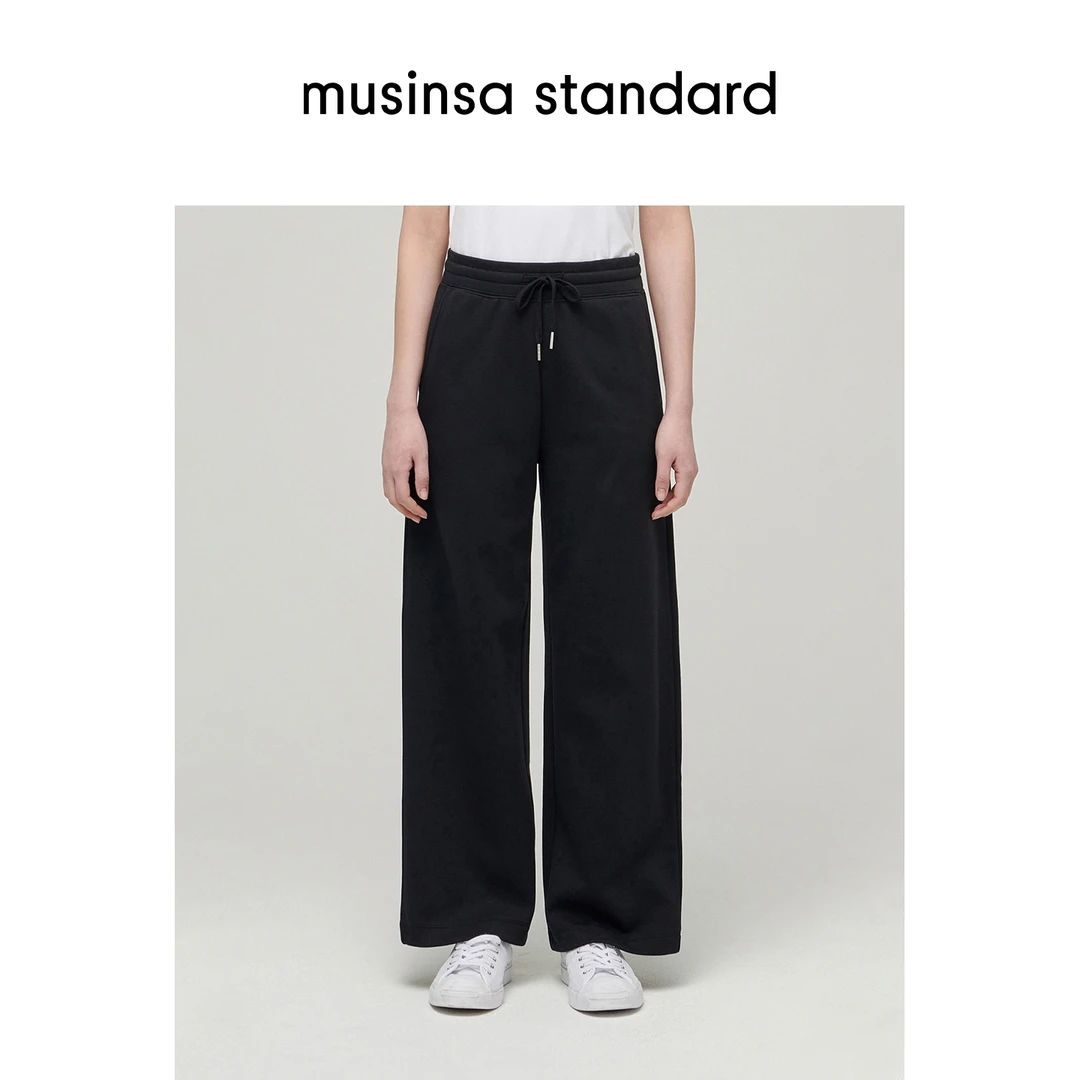 韩国25秋冬女士时尚百搭潮流宽版休闲长裤卫裤musinsa standard