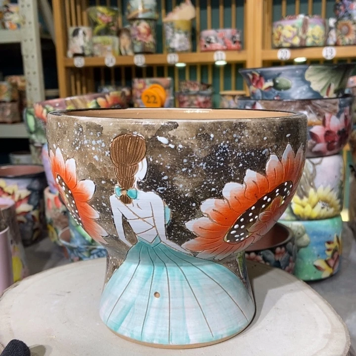 红陶景德镇艺术手绘作品