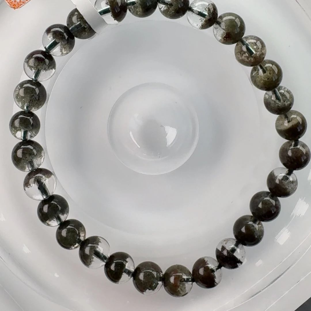 手链水晶未镶嵌天然绿幽灵聚宝盆